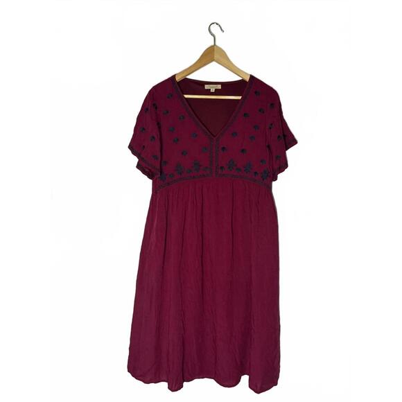 Polagram Embroidered Boho Dress sz Small - Picture 2 of 6